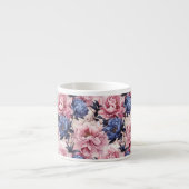 Espresso Mok-bloemenprint Kop (Voorkant)