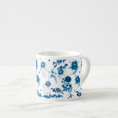 Espresso Mok-Blue Floral Kop (Voorkant rechts)