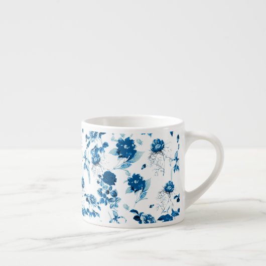 Espresso Mok-Blue Floral Kop (Rechts)