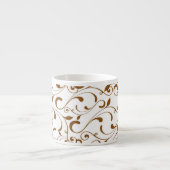 Espresso Mok-bruine wervelingen Espresso Kop (Voorkant)