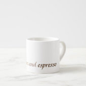 Espresso Mok/Cup met Letter P Pancake Design Espresso Kop (Voorkant rechts)