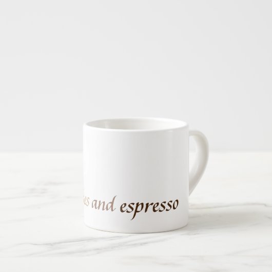 Espresso Mok/Cup met Letter P Pancake Design Espresso Kop (Voorkant rechts)