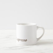 Espresso Mok/Cup met Letter P Pancake Design Espresso Kop (Rechts)