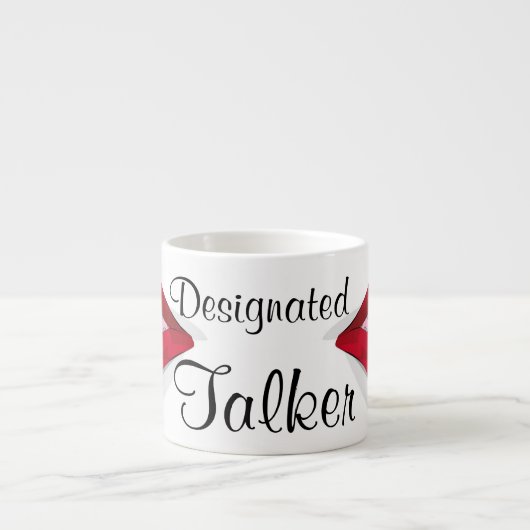 Espresso Mok - "Designated Talker" (Voorkant)