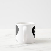 Espresso Mok - Drie hartvormen - Zwart (Achterkant)