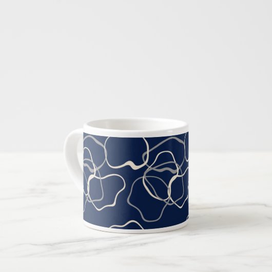 Espresso mok golvend donkerblauw (Links)