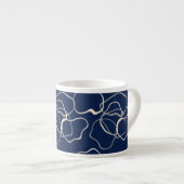 Espresso mok golvend donkerblauw (Voorkant rechts)