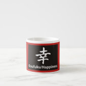 Espresso Mok KANJI HAPPINESS (Voorkant)