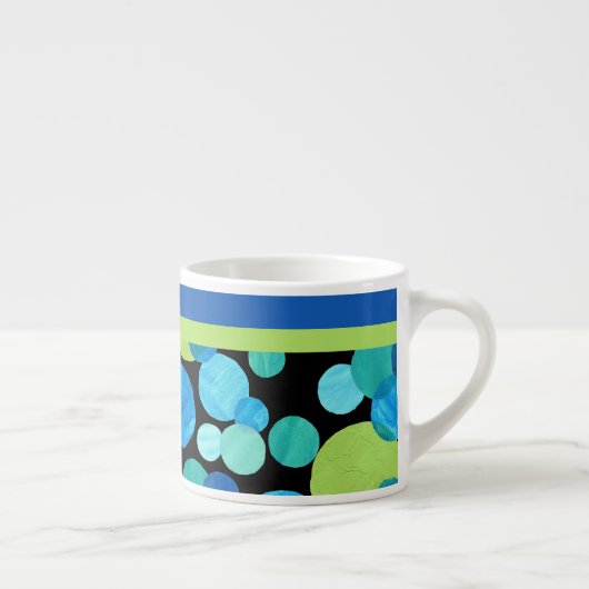 Espresso Mok met Blue Moons Pattern (Rechts)