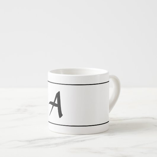 ESPRESSO-Mok MET DIY-INITIAAL Espresso Kop (Voorkant rechts)