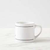 ESPRESSO-Mok MET DIY-INITIAAL Espresso Kop (Rechts)