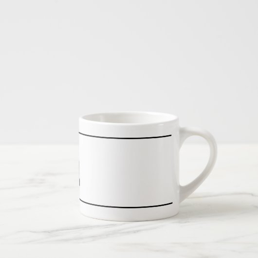 ESPRESSO-Mok MET DIY-INITIAAL Espresso Kop (Rechts)