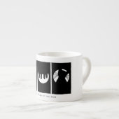 Espresso Mok:  Totale Verduistering van het Boerde Espresso Kop (Voorkant rechts)