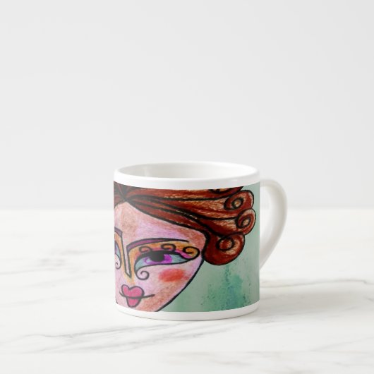 Espresso Mok (Whimsical Woman - 01) (Voorkant rechts)