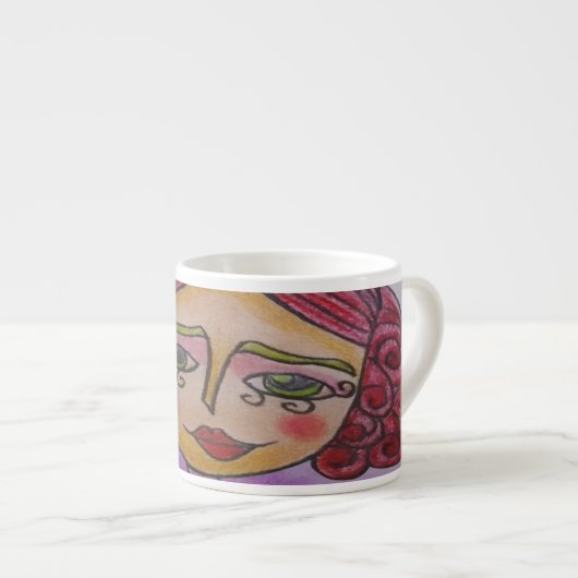 Espresso Mok (Whimsical Woman - 03) (Voorkant rechts)