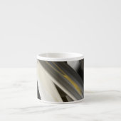 Espresso Mokka Abstracte Kunst Zwart Wit Goud Kop (Voorkant)