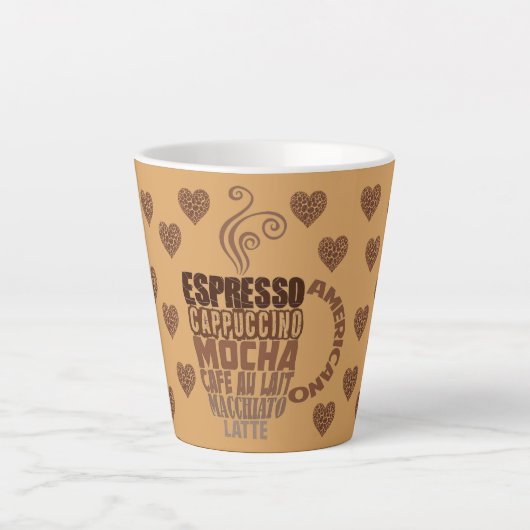 espresso mokka koffie latte mok (Voorkant)