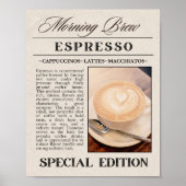 Espresso Morning Brew Wall Art Poster (Voorkant)