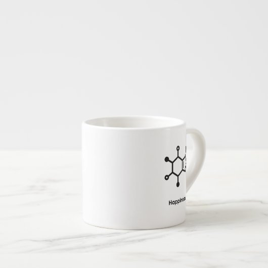 Espresso Mug - Caffeine = Happiness Espresso Kop (Voorkant rechts)