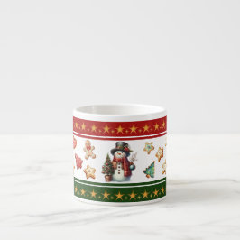 Espresso Mug with Snowman and Christmas Cookies Kop