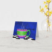 Espresso Note-Kaart Kaart (Gele Bloem)