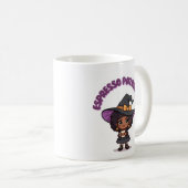 Espresso Patronum Witch Mug – Cute Witch with Bow  Koffiemok (Voorkant rechts)
