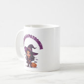 Espresso Patronum Witch Mug – Dark Witch Kawaii Koffiemok (Voorkant links)