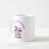 Espresso Patronum Witch Mug - Kawaii 11oz Ceramic Koffiemok (Voorkant links)