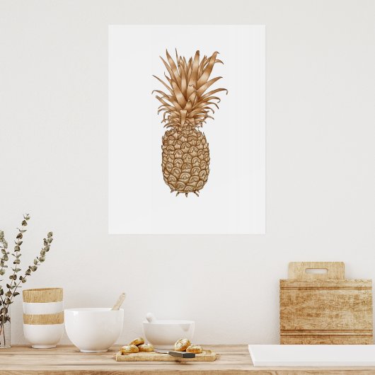 Espresso Pineapple Poster (Keuken)