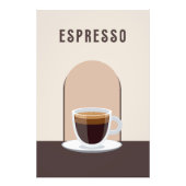 Espresso Retro koffie home decor Poster Print (Voorkant)