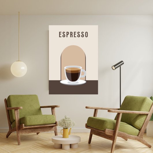 Espresso Retro koffie home decor Poster Print
