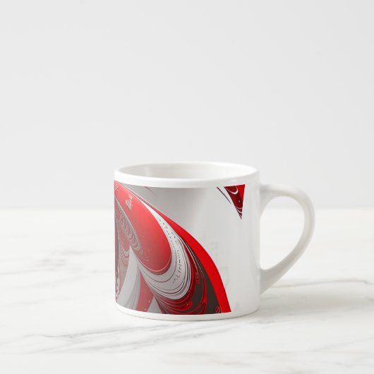 Espresso/rode wervel/speciale Mok (Rechts)
