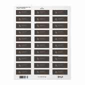 Espresso Script Klassiek Minimalistisch Trouwadres Etiket (Full Sheet)
