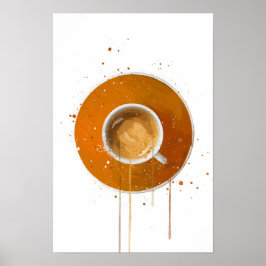 Espresso Sinaasappel Poster