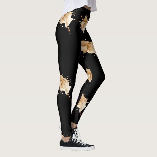 Espresso Spat Athletic Leggings (Rechts)
