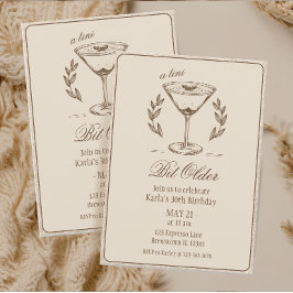 Espresso Tini beetje ouder Elegante 30e verjaardag Kaart