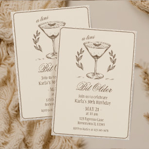 Espresso Tini beetje ouder Elegante 30e verjaardag Kaart