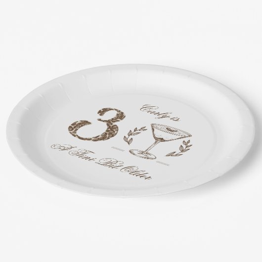 Espresso Tini Bit Ouder 30ste verjaardag Papieren Bordje (Gekanteld)