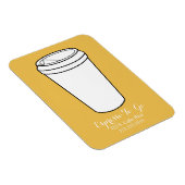 Espresso To-Go Business Moustard background Magneet (Rechterzijde)