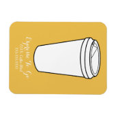 Espresso To-Go Business Moustard background Magneet (Horizontaal)