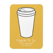 Espresso To-Go Business Moustard background Magneet (Verticaal)