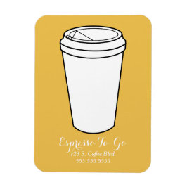 Espresso To-Go Business Moustard background Magneet