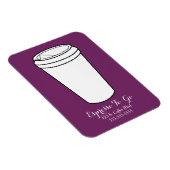 Espresso To-Go Business plum Magneet (Rechterzijde)