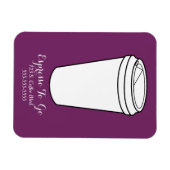 Espresso To-Go Business plum Magneet (Horizontaal)
