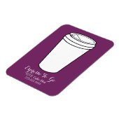 Espresso To-Go Business plum Magneet (Linkerzijde)