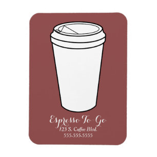 Espresso To-Go Business Roestfaux Magneet