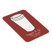 Espresso To-Go Business Roestfaux Magneet (Rechterzijde)
