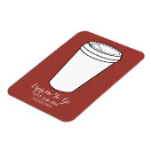 Espresso To-Go Business Roestfaux Magneet (Linkerzijde)