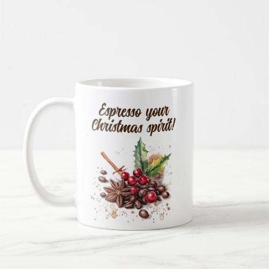 Espresso uw kerstgevoel koffiemok (Links)
