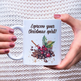 Espresso uw kerstgevoel koffiemok